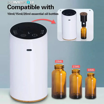 Portable Auto Scent Dispenser with 20Ml Refillable Oil Container USB Fragrance Spreader for Home