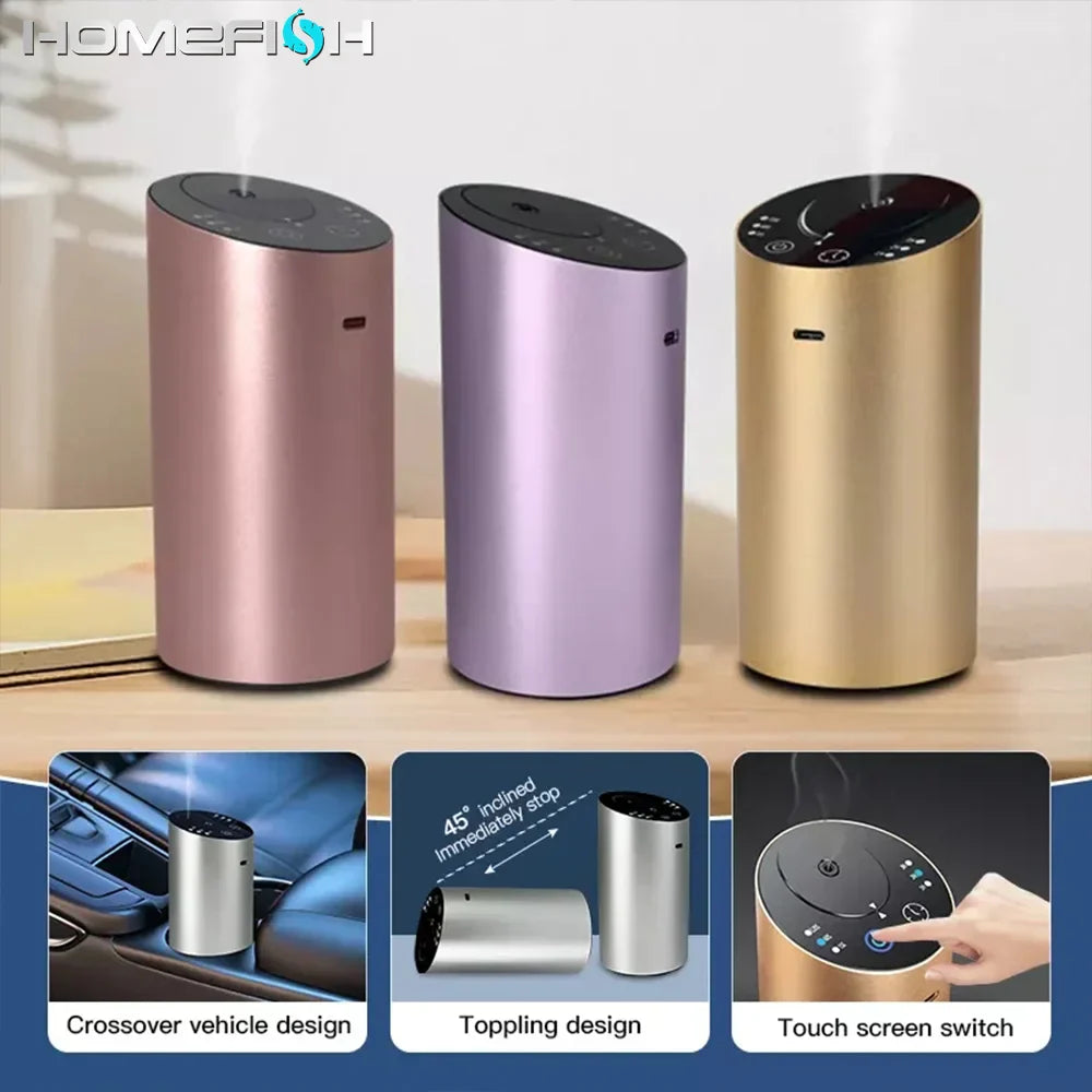 Portable Auto Scent Dispenser with 20Ml Refillable Oil Container USB Fragrance Spreader for Home